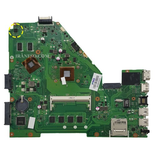 مادربرد لپ تاپ ایسوس X550WE CPU-A4-6210_40Pin_Ram-4GB_VGA-1GB گرافیک دار