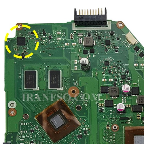 مادربرد لپ تاپ ایسوس X550WE CPU-A4-6210_40Pin_Ram-4GB_VGA-1GB گرافیک دار