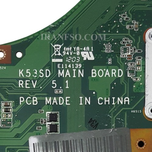 مادربرد لپ تاپ ایسوس K53SD-A53-X53 HM65_VGA-2GB گرافیک دار-تعمیری