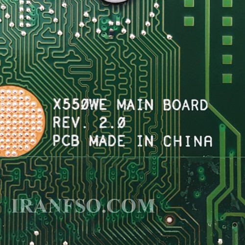مادربرد لپ تاپ ایسوس X550WE-X550WAK CPU-AMD-E1-2100_LED-30Pin_Ram-4GB بدون گرافیک