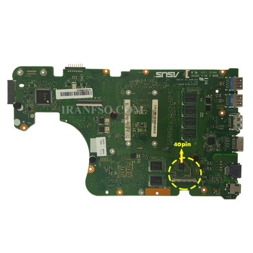 مادربرد لپ تاپ ایسوس X555LD-A555-K555-X554L_CPU-I7-4_REV 3.3_LED-40Pin_Ram-4GB_VGA-2GB گرافیک دار
