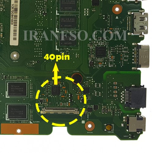 مادربرد لپ تاپ ایسوس X555LD-A555-K555-X554L_CPU-I7-4_REV 3.3_LED-40Pin_Ram-4GB_VGA-2GB گرافیک دار