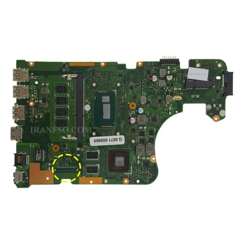 مادربرد لپ تاپ ایسوس X555LD-A555-K555-X554L_CPU-I7-4_Rev 3.6_LED-40Pin_4GB-2GB گرافیک دار