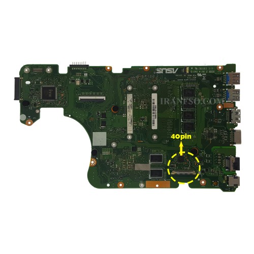 مادربرد لپ تاپ ایسوس X555LD-A555-K555-X554L_CPU-I7-4_Rev 3.6_LED-40Pin_4GB-2GB گرافیک دار