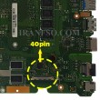 مادربرد لپ تاپ ایسوس X555LD-A555-K555-X554L_CPU-I7-4_Rev 3.6_LED-40Pin_4GB-2GB گرافیک دار
