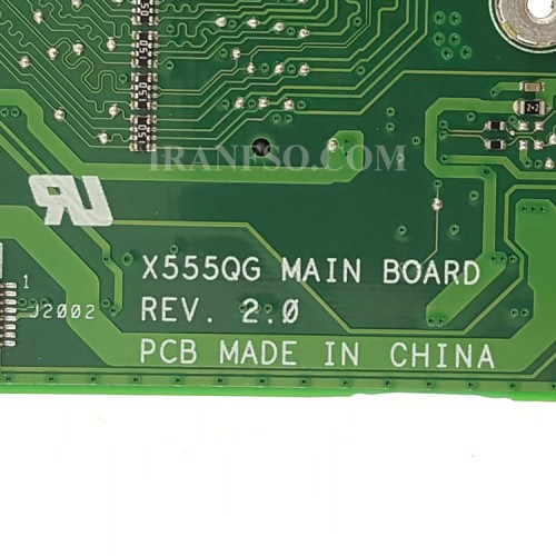 مادربرد لپ تاپ ایسوس X555QG_CPU-A12-9720 Rev2.0 Ram-4GB بدون گرافیک