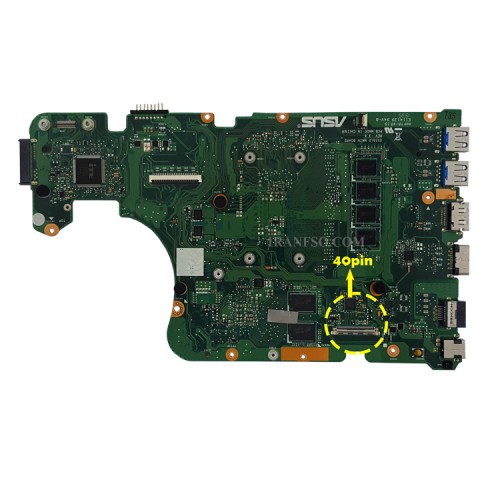 مادربرد لپ تاپ ایسوس X555LD-A555-K555-X554L CPU-I5-4_Rev 3.6_LVDS-40Pin 4GB-2GB گرافیک دار