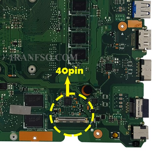 مادربرد لپ تاپ ایسوس X555LD-A555-K555-X554L CPU-I5-4_Rev 3.6_LVDS-40Pin 4GB-2GB گرافیک دار