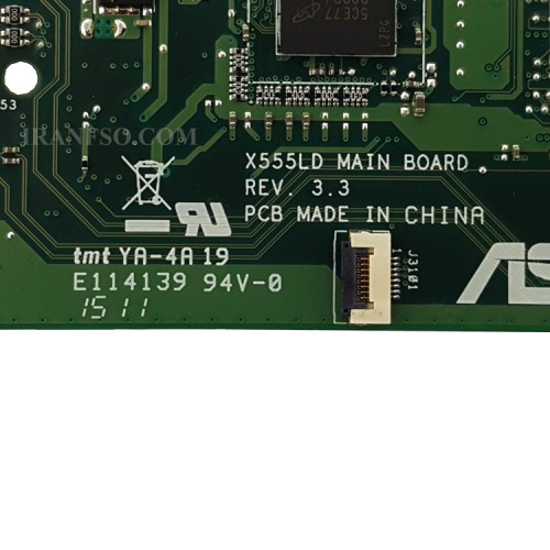 مادربرد لپ تاپ ایسوس X555LD-A555-K555-X554L CPU-I5-4_Rev 3.3_LVDS-40Pin 4GB-2GB گرافیک دار