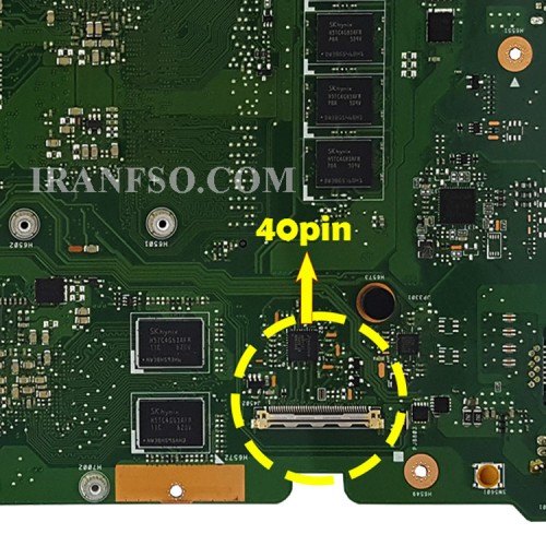 مادربرد لپ تاپ ایسوس X555LD-A555-K555-X554L CPU-I5-5_Rev 1.2-2.0-3.1_LVDS-40Pin 4GB-2GB گرافیک دار