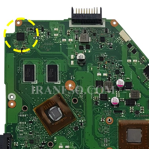 مادربرد لپ تاپ ایسوس X550WE-X550WAK_CPU-A4-6210_LED-40Pin_VGA-1GB گرافیک دار