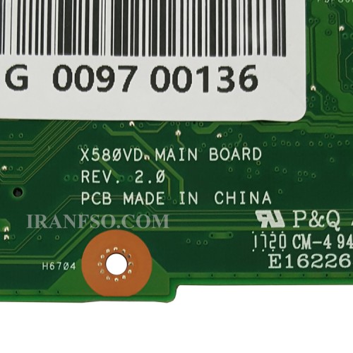مادربرد لپ تاپ ایسوس VivoBook Pro X580VD_CPU-I7-7_VGA-4GB گرافیک دار