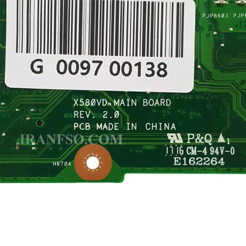 مادربرد لپ تاپ ایسوس VivoBook Pro X580VD_CPU-I7-7_VGA-2GB گرافیک دار