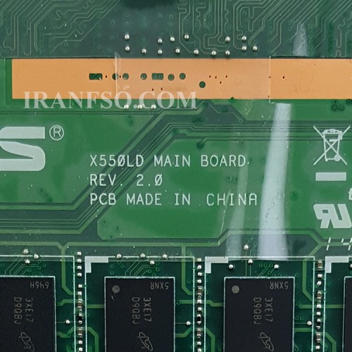 مادربرد لپ تاپ ایسوس X550LD CPU-I5-4_LED-40Pin_VGA-2GB گرافیک دار-مشابه X550LC