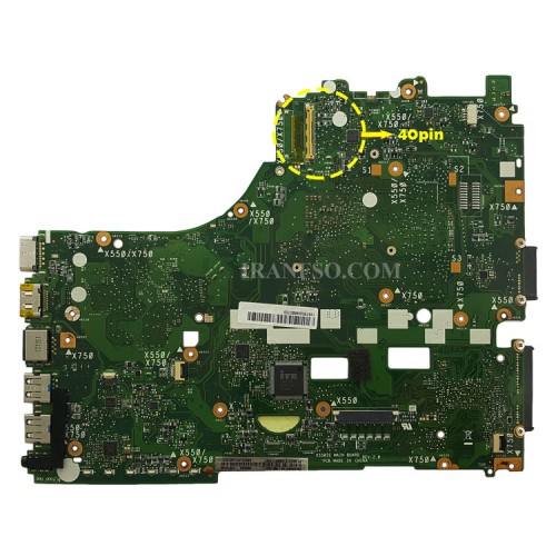 مادربرد لپ تاپ ایسوس X550ZE-K550ZE-K550Z_CPU-A10-7400P 40Pin_VGA-2GB گرافیک دار-تعمیری