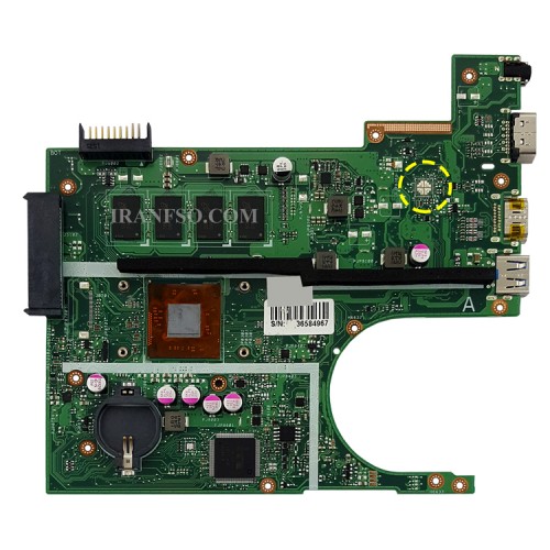 مادربرد لپ تاپ ایسوس X200MA CPU-Celeron-N2840_LED-30Pin_RAM-2GB گرافیک اینتلی