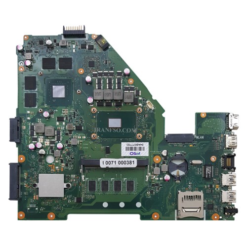 مادربرد لپ تاپ ایسوس X550VX CPU-I7-6_VGA-4GB گرافیک دار-CPU حرارت دیده تعمیری