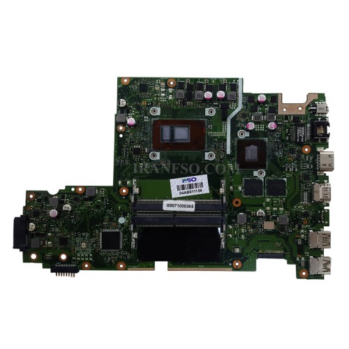 مادربرد لپ تاپ ایسوس VivoBook X542UQ-R542_CPU-Pentium-4405U_VGA-2GB گرافیک دار-هارد M.2 ساپورت نمی کند-تعمیری