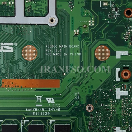 مادربرد لپ تاپ ایسوس X550CC-P550C_CPU-I5-3_LED-40Pin_PM2GM مشابه X550EP