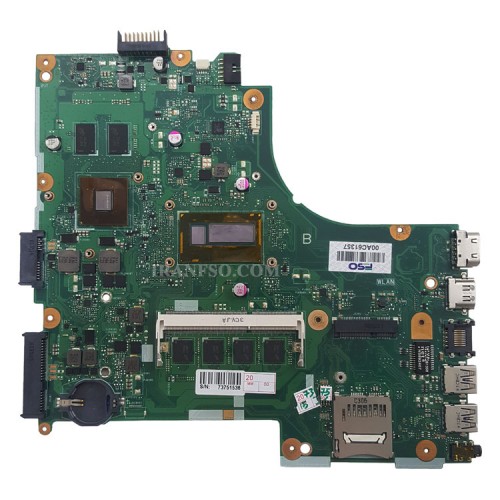 مادربرد لپ تاپ ایسوس X450LD CPU-I5-4_LED-40Pin_Ram-4GB_VGA-2GB گرافیک دار-تعمیری