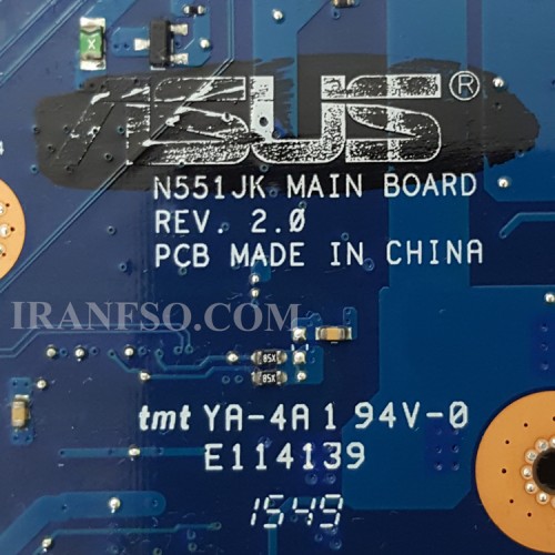 مادربرد لپ تاپ ایسوس Asus N551JK CPU-I7-4750HQ_PMToGM بدون گرافیک