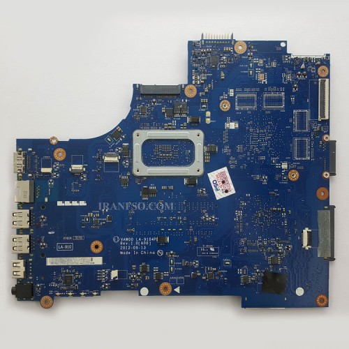 مادربرد لپ تاپ دل Inspiron 3521-5521_CPU-I3-3227U_VAW00_LA-9104P بدون گرافیک