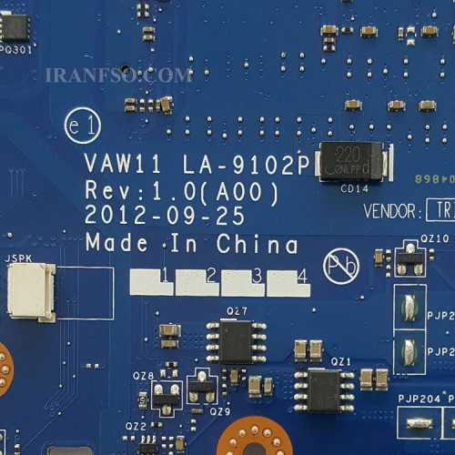 مادربرد لپ تاپ دل Inspiron 3721-5721_CPU-I5-3317U_VAW11_LA-9102P