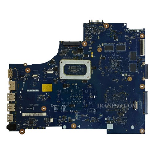 مادربرد لپ تاپ دل Inspiron 3521-5521 CPU-I5-3_VAW01_LA-9101P VGA-2GB گرافیک دار-CPU حرارت دیده
