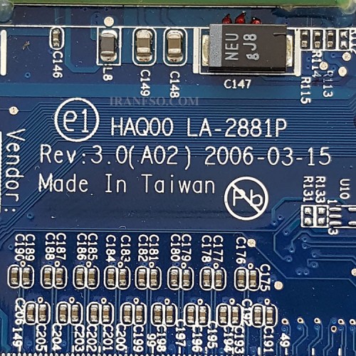 مادربرد لپ تاپ دل XPS M1710_HAQ00_LA-2881P