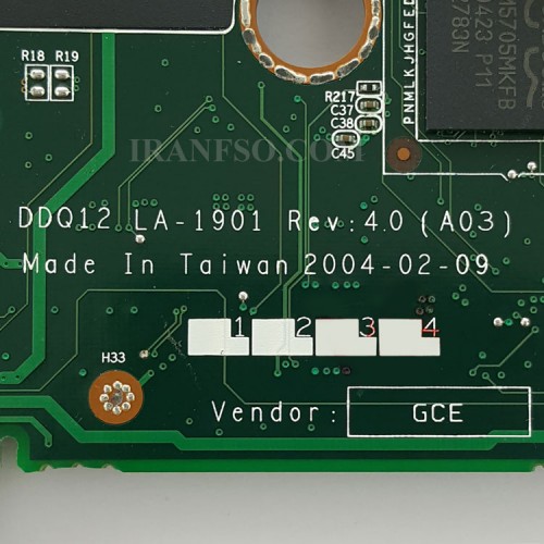 مادربرد لپ تاپ دل Latitude D800_DDQ12_LA-1901