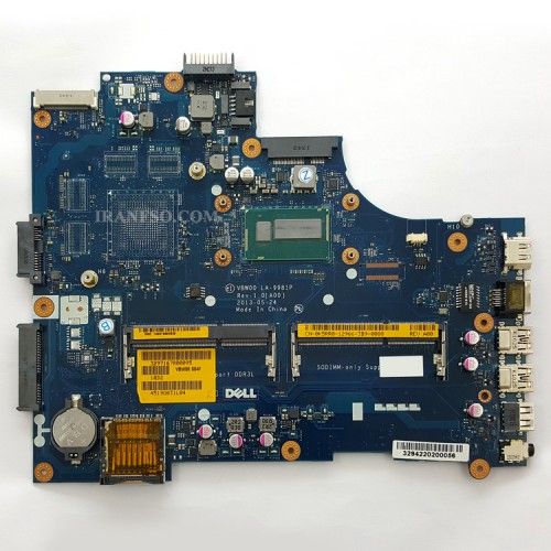 مادربرد لپ تاپ دل Inspiron 5537 CPU-I5-4200U_VBW00_VBW01_LA-9981P_LA-9982P بدون گرافیک