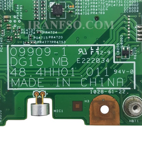 مادربرد لپ تاپ دل Inspiron N5010 HM55_DG15 MB_09909-1_48-4HH01-011_VGA-512MB گرافیک دار