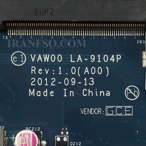 مادربرد لپ تاپ دل Inspiron 15 3521-5521 CPU-I7-3_VAW00_LA-9104P VGA-1GB گرافیک دار