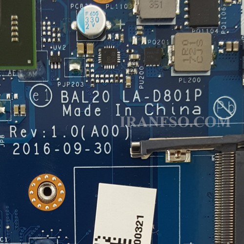 مادربرد لپ تاپ دل Inspiron 15-5567_CPU-I7-7_BAL20_LA-D801P VGA-1GB گرافیک دار