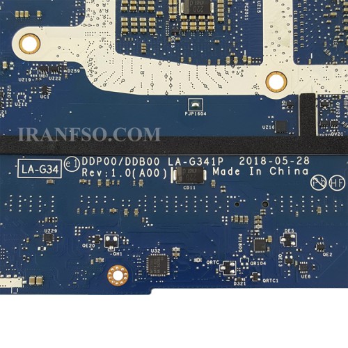مادربرد لپ تاپ دل XPS 15-9570_CPU-Xeon E-2176M_DDP00-DDB00_LA-G341P_VGA-4GB گرافیک دار