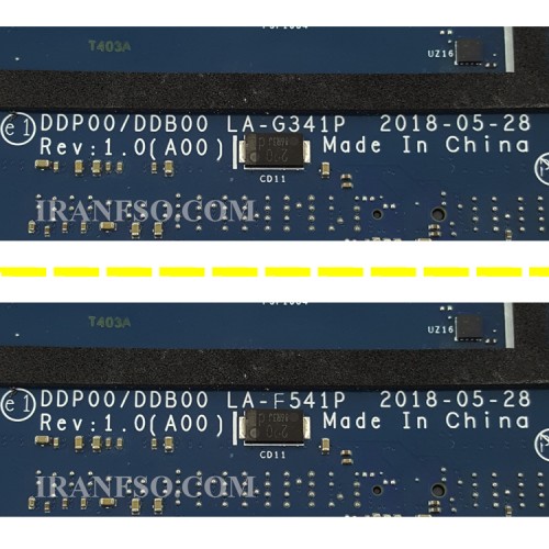 مادربرد لپ تاپ دل XPS 15-9570_CPU-I5-8_DDP00-DDB00_DAM00_LA-F541P_LA-G341P_VGA-4GB گرافیک دار