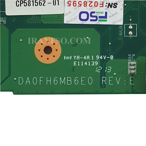 مادربرد لپ تاپ فوجیتسو LifeBook AH532_DA0FH6MB6E0_USB3 بدون گرافیک