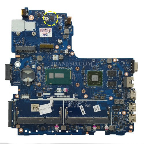 مادربرد لپ تاپ اچ پی ProBook 450-G2_CPU-I5-5_LA-B181P LVDS-40Pin 1GB گرافیک دار