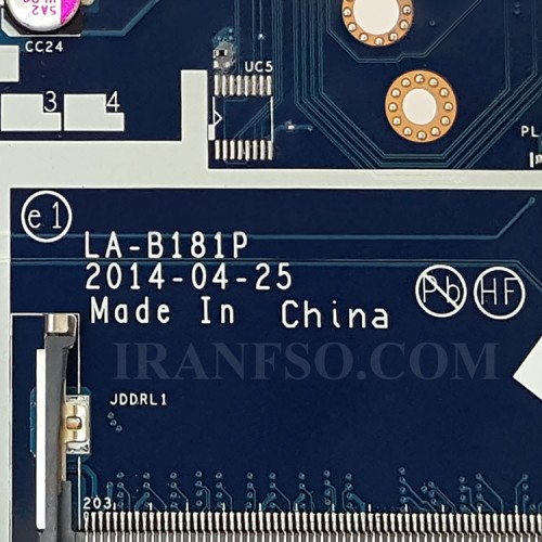 مادربرد لپ تاپ اچ پی ProBook 450-G2_CPU-I3-5_LA-B181P_LED-30Pin_VGA-2GB