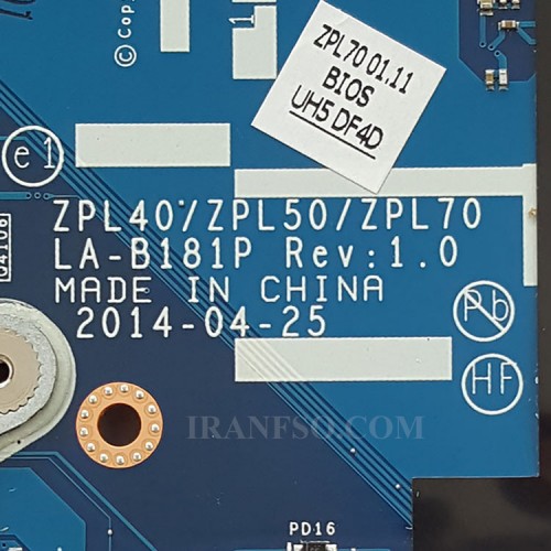مادربرد لپ تاپ اچ پی ProBook 450-G2_CPU-I3-5_LA-B181P_LED-40Pin VGA-1GB گرافیک دار