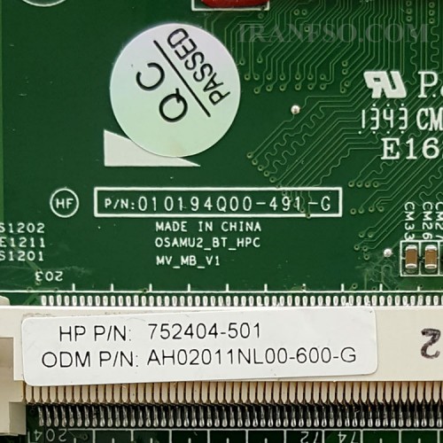 مادربرد لپ تاپ اچ پی Pavilion 15-D CPU-Celeron_010194Q00-J09-G بدون گرافیک