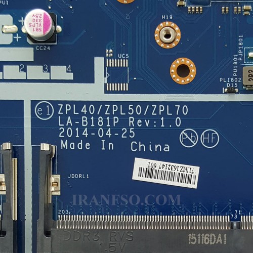 مادربرد لپ تاپ اچ پی ProBook 450-G2 CPU-I5-4_LA-B181P EDP-30Pin_2GB گرافیک دار
