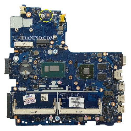 مادربرد لپ تاپ اچ پی ProBook 450-G2_CPU-I5-4_LA-B181P_EDP-30Pin_VGA-1GB گرافیک دار