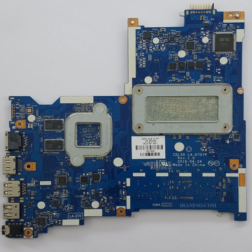 مادربرد لپ تاپ اچ پی Pavilion 15-AY CPU-I7-7500U_CDL50_LA-D707P_VGA-2GB گرافیک دار