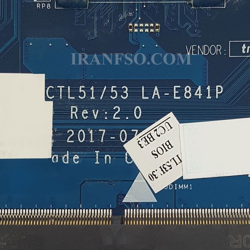 مادربرد لپ تاپ اچ پی Pavilion 15-BW_CPU-AMD E1 9000_CTL51-53_LA-E841P بدون گرافیک
