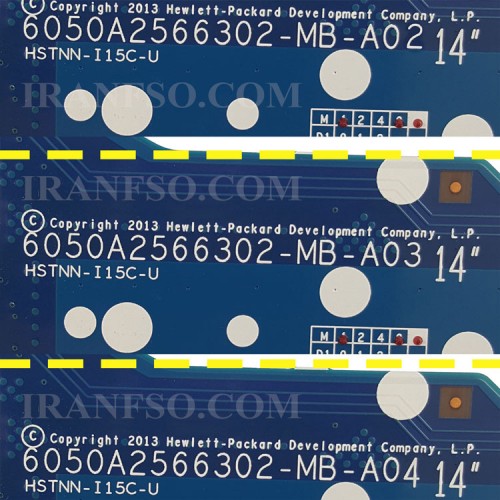 مادربرد لپ تاپ اچ پی ProBook 640-G1_6050A2566302-MB-A04_MB-A03_MB-A02 گرافیک اینتلی