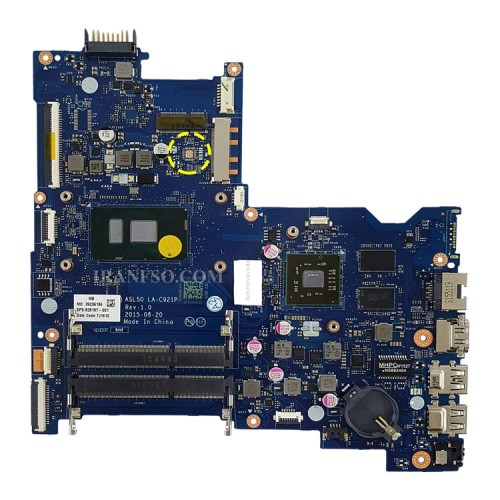 مادربرد لپ تاپ اچ پی Pavilion 15-AC CPU-I5-6_ASL50_LA-C921P_LED-30Pin_VGA-2GB گرافیک دار