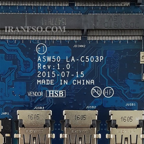 مادربرد لپ تاپ اچ پی ENVY 15-AE_15T-AE_CPU-I7-6_ASW50_LA-C503P_VGA-4GB گرافیک دار