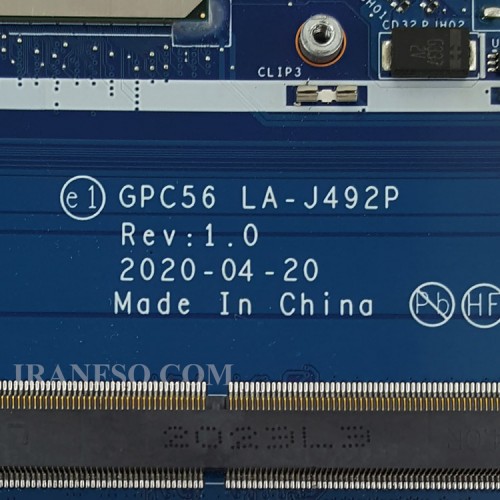 مادربرد لپ تاپ اچ پی ENVY X360 15T-ED CPU-I7-10_GPC56_LA-J492P_VGA-2GB گرافیک دار