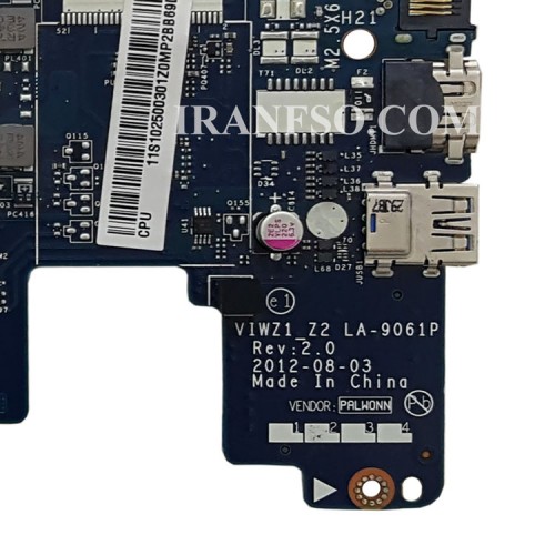 مادربرد لپ تاپ لنوو IdeaPad Z500_VIWZ1-Z2_LA-9061P بدون گرافیک سوکت تبدیل درایو 10 پین